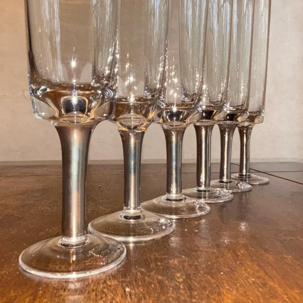 Crate & Barrel Champagne Flutes READ
